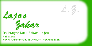 lajos zakar business card